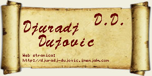 Đurađ Dujović vizit kartica